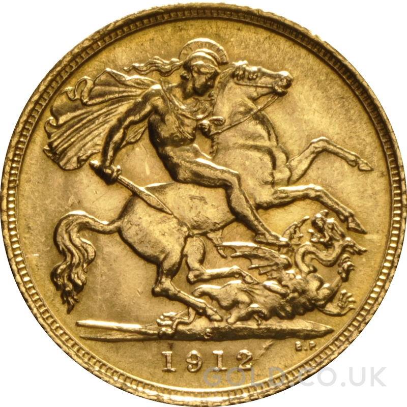 1912 Gold Half Sovereign George V Sydney