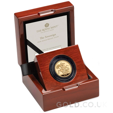 2026 Proof Gold Half Sovereign Coin Boxed
