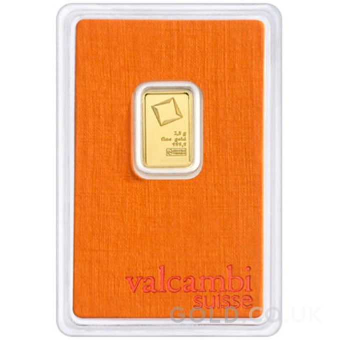 2.5g Gold Bar Valcambi
