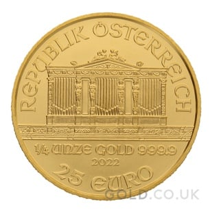 Gold Philharmonic Quarter Ounce Coin (2022)