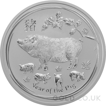 2019 Year of the Pig Silver Coin 2oz Perth Mint Australian Lunar Series