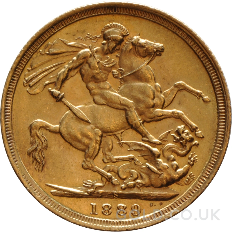 1889 Gold Sovereign Coin Queen Victoria Jubilee Head Sydney