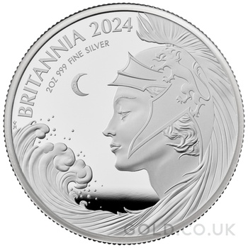 2024 Britannia 2oz Silver Proof Coin Boxed