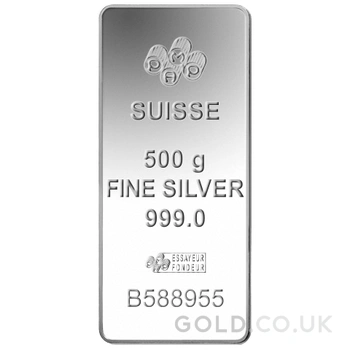 500g Silver Bar PAMP Lady Fortuna Minted