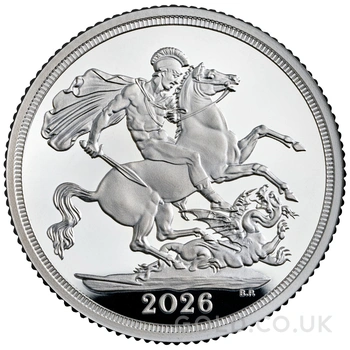 2026 Proof Silver Sovereign Coin Boxed