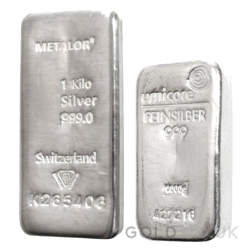 VAT FREE for Storage - 1 Kilo Silver Bullion Bar