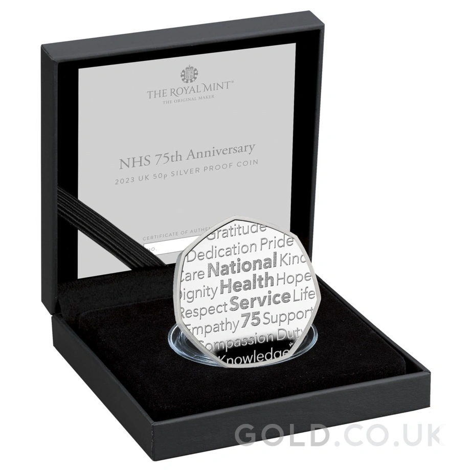 2023 Proof 50p Silver Coin 75 Years of the NHS Boxed
