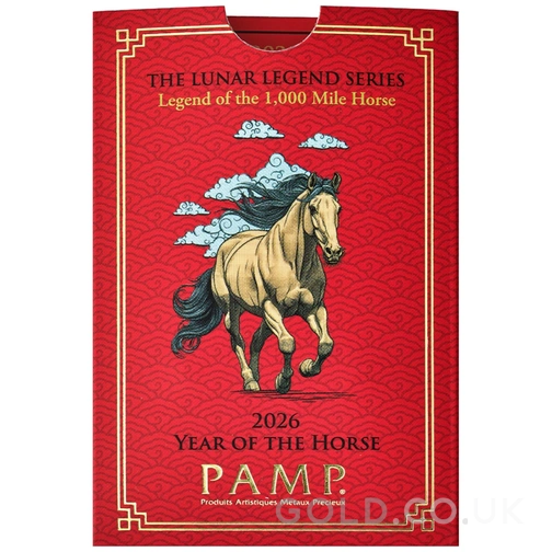 5g Gold Bar 2026 Year of the Horse PAMP