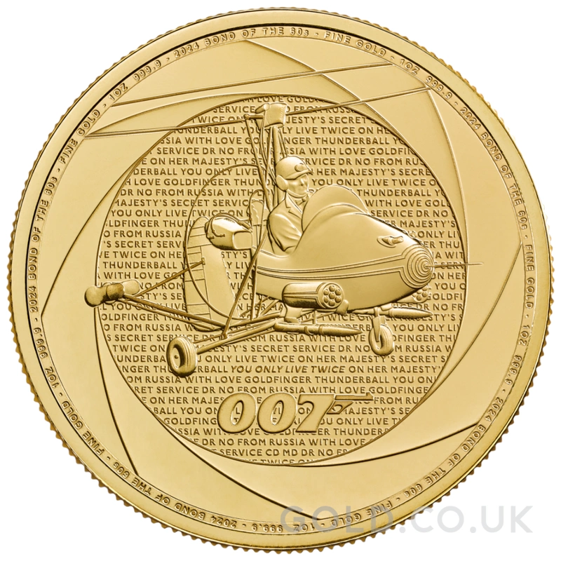 2024 Six Decades of 007, Bond of the 1960s 1oz Gold Coin