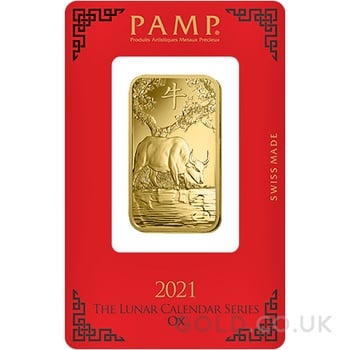 PAMP 1oz 2021 Year of the Ox Gold Bar
