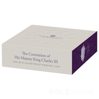 2023 £5 Silver Crown Coronation of King Charles III Proof Piedfort Coin Boxed