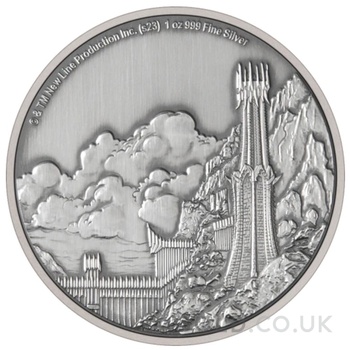 2022 Proof The Lord of the Rings Silver Coin Mordor 1oz Boxed