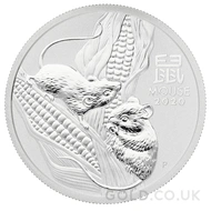 2020 Silver Perth Mint Year of the Mouse 1/2oz