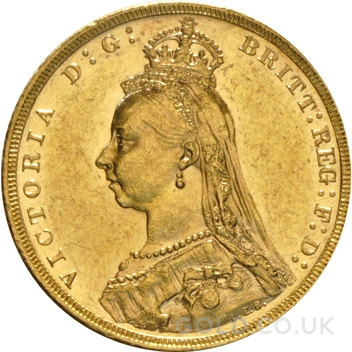 1889 Gold Sovereign Coin Queen Victoria Jubilee Head Melbourne