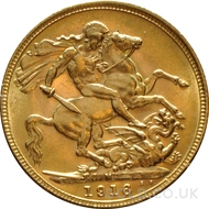 1916 Gold Sovereign Coin George V (M)
