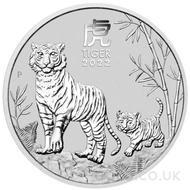 Silver Perth Mint Year of the Tiger 1KG (2022)