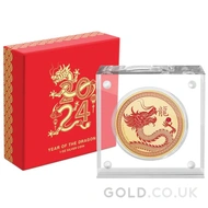 Lunar Dragon 1oz Gilded Silver Coin (2024)