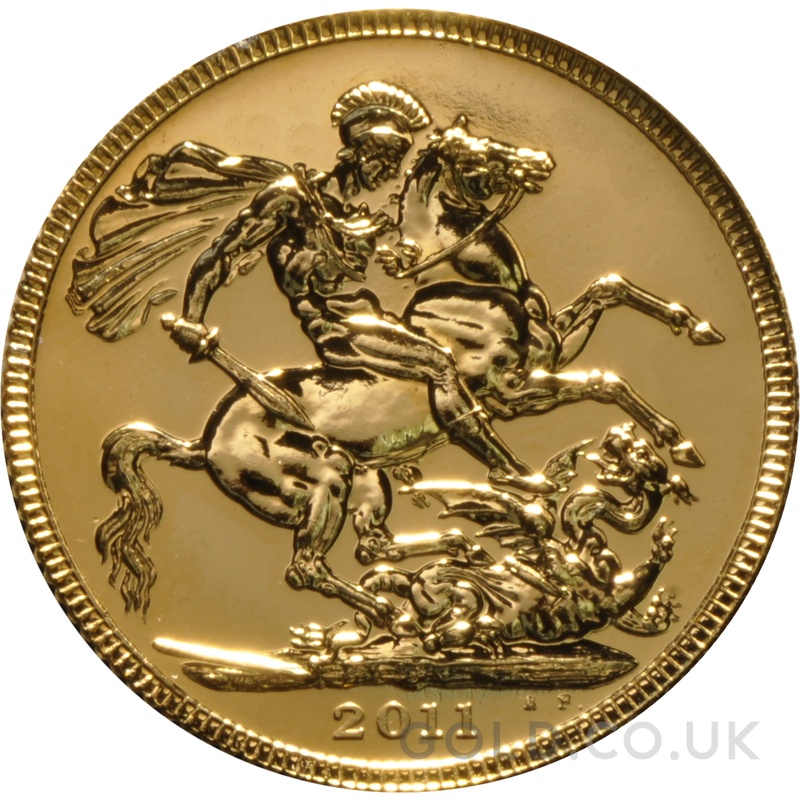 2011 Gold Sovereign Coin Elizabeth II Fourth Head