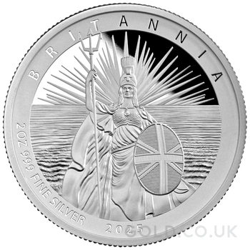 2025 Britannia 2oz Silver Proof Coin Boxed