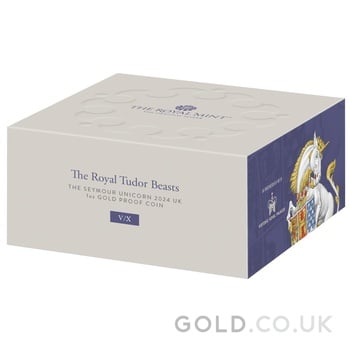 2024 Seymour Unicorn Gold Coin Tudor Beasts 1oz Proof Boxed