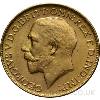 1918 Gold Sovereign Coin George V India