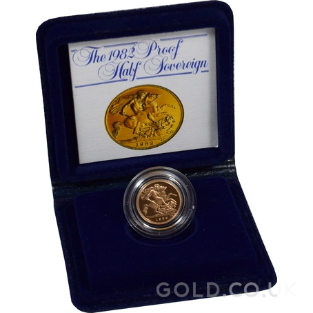 1982 Proof Gold Half Sovereign Boxed