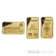 50g Gold Bars (Pre Owned)