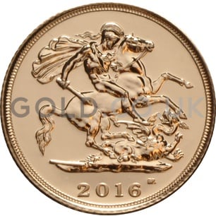 2016 Elizabeth II Fifth Head Gold Half Sovereign