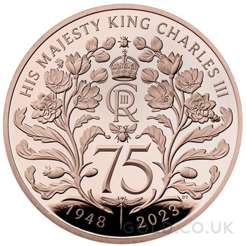 2023 75th Birthday of King Charles III £5 Gold Crown Proof Coin Boxed