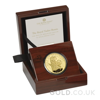 2023 Yale of Beaufort Gold Coin Tudor Beasts 1oz Proof Boxed