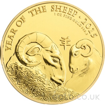 2015 Year of the Sheep Gold Coin 1oz Royal Mint Lunar Series