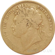 1821 Gold Sovereign Coin George IV