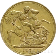 1871 Gold Sovereign Coin Victoria (S)