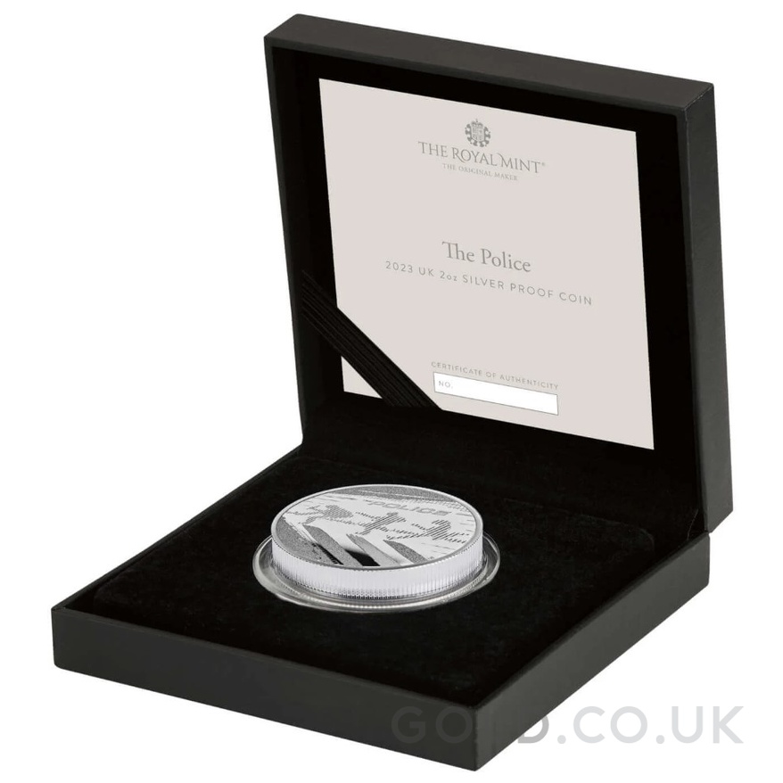 2023 Proof 2oz The Police Silver Coin Music Legends Boxed