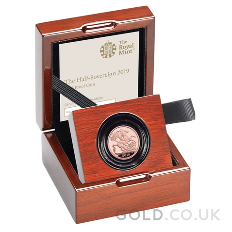 2019 Proof Gold Half Sovereign Boxed