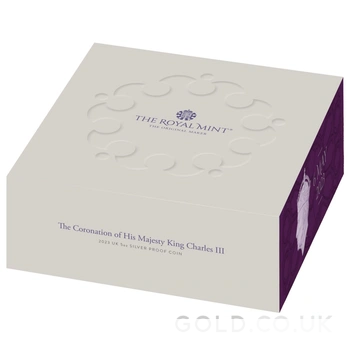 2023 5oz Silver Coronation of King Charles III Proof Coin Boxed