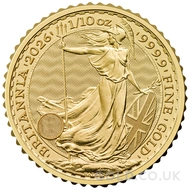 2026 1/10oz Gold Britannia Coin