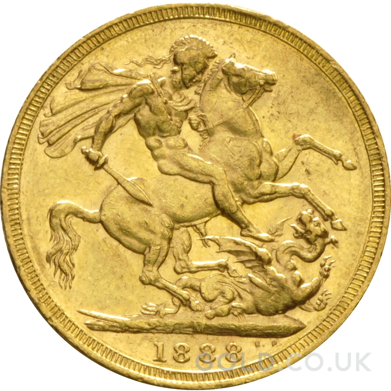 1888 Gold Sovereign Coin Queen Victoria Jubilee Head Melbourne