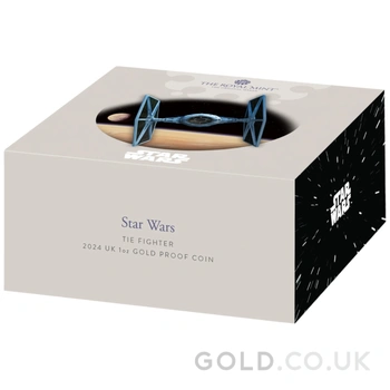 2024 1oz TIE Fighter Star Wars Proof Gold Coin Boxed