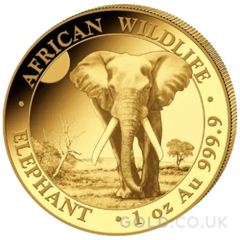 2025 1oz African Wildlife Elephant Gold Coin