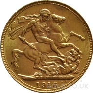 1916 Gold Sovereign Coin George V (P)