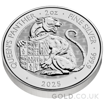 2025 Queen's Panther - Tudor Beasts 2oz Silver Coin