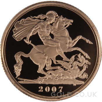 2007 Proof Gold Sovereign 3 Coin Set Boxed