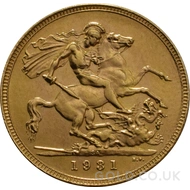 1931 George V Gold Sovereign (South Africa Mint)