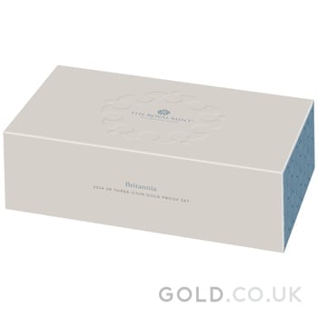 2024 Britannia Three-Coin Gold Proof Set Boxed
