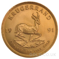 1991 Gold Krugerrand Coin 1oz