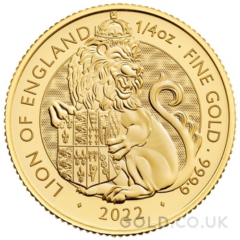 2022 Lion of England Gold Coin Tudor Beasts 1/4oz