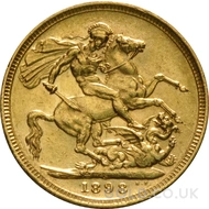 1898 Gold Sovereign Coin Victoria (S)