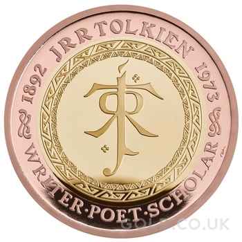 2023 JRR Tolkien Gold £2 Proof Coin Boxed