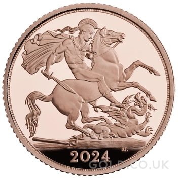 2024 Proof Gold Half Sovereign Coin Boxed